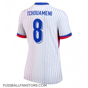 Frankreich Aurelien Tchouameni #8 Replik Auswärtstrikot Damen EM 2024 Kurzarm